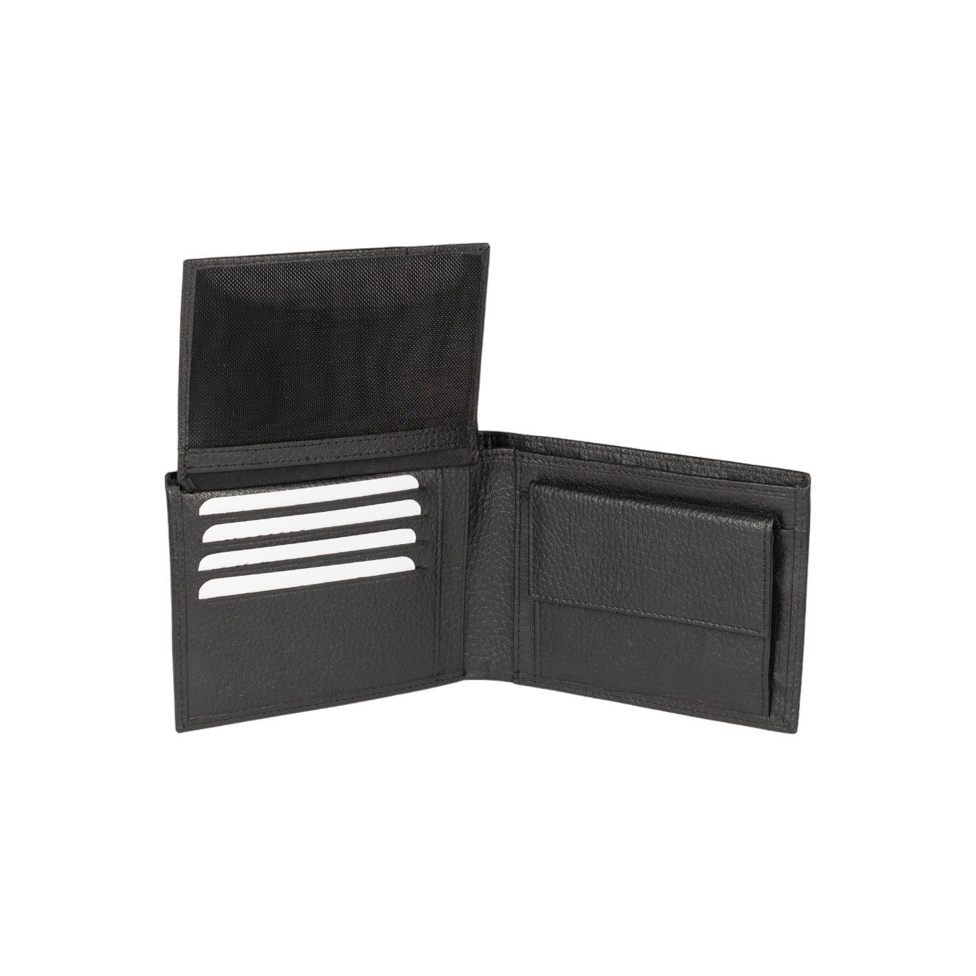 K10304AB | Portafogli Uomo in Vera Pelle pieno fiore, grana dollaro. Colore Nero. Tasca p/monete. Dimensioni da chiuso: cm 12,5 x 9,3 x 1. Confezione: Gift Box rigido fondo/coperchio