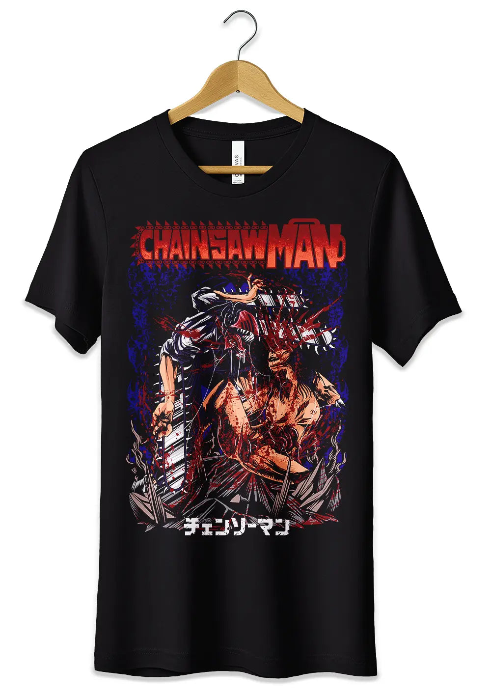 T-Shirt Maglietta Splatter Chainsaw Man Anime