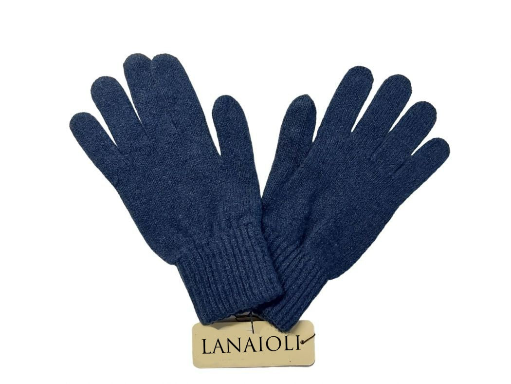 Men's gloves in regenerated cashmere-0